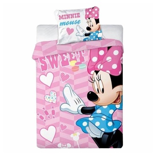 Kinderbettwäsche Bettwäsche Sweet Minnie Maus Mouse Garnitur Baumwolle 100 x 135 cm, Disney Minnie Mouse, 2 teilig bunt