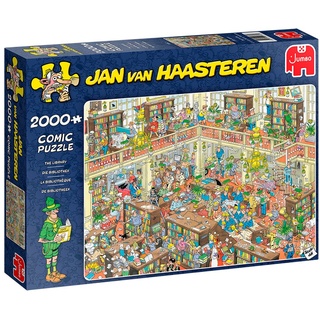 Jumbo Spiele Puzzle 20030 Jan van Haasteren Die Bibliothek, 2000 Puzzleteile bunt