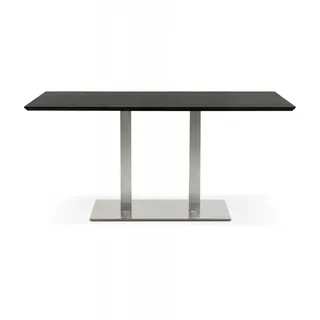 Esstisch Rechteckig Holz Metall  Designertisch MDF Eschenoptik Bürstenstahl  Besprechungstisch Industriell Zeitlos  Kadima Design