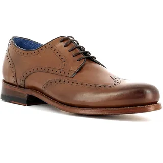 Gordon & Bros. Herrenschuhe Levet 5428 Klassischer rahmengenähter Schnürhalbschuh mit Oxford Schnürung im Brogue Stil für Anzug, Business und Freizeit Braun (Torino midbrown Leather), EU 43 - 43 EU
