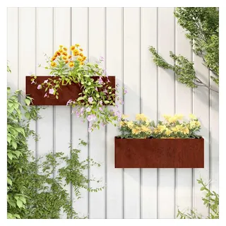 vidaXL Wand-Pflanzkübel 53 x 10 x 17 cm Braun