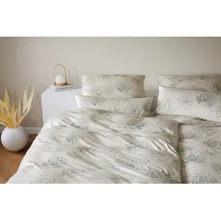 ELEGANTE Meadow Floral Jersey Grün 135 x 200 cm + 80 x 80 cm