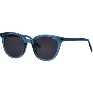 Tom Tailor 676005 Damen-Sonnenbrille Vollrand Cat Eye Kunststoff-Gestell, blau transparent, Sonnenbrillen Sonnenbrille