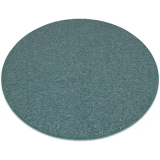 Einfarbiger empfindlich Teppich SUPERSTAR 470 für Zimmer, Wohnzimmer, Schlafzimmer, Teppichboden Auslegware, Verschiedene Größen, grün kreis 170 cm