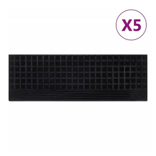 vidaXL Stufenmatte 25 x 75 cm Schwarz