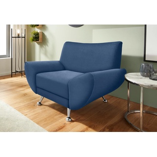 Sessel INOSIGN "Saltare" Gr. Luxus-Microfaser ALCAZAR, B/H/T: 112 cm x 83 cm x 82 cm, blau Inosign