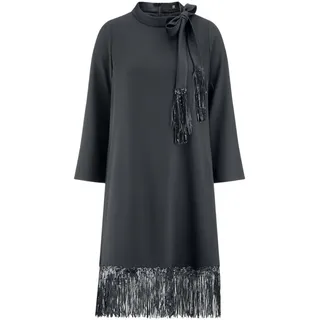 Riani Minikleid grau,Elegant,Lyocell,Unifarben,Stehkragen,Lang,Regular Fit 38
