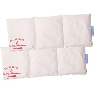 2er-Set Bequemes Bio-Kirschkern mit 3 Kammern, 50x20 cm - Natürliches Wärme- & Kältekissen für Bauch, Rücken, Nacken & Schulter - Kissenbezug Bio-Baumwolle