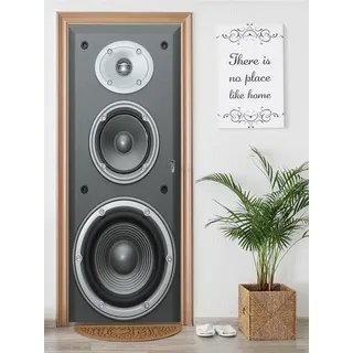FLFK 3D Türtapete Selbstklebend TürPoster 77x200cm-Großer Lautsprecher Türaufkleber Abziehen und Aufkleben Mauer Aufkleber Zuhause Dekor(2 Stk/Set)