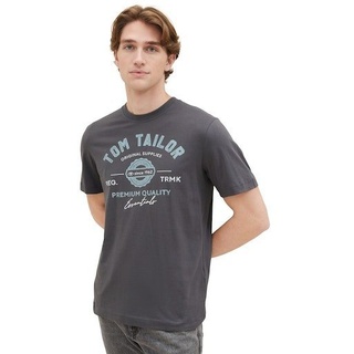 TOM TAILOR T-Shirt mit großem Logofrontprint grau XL