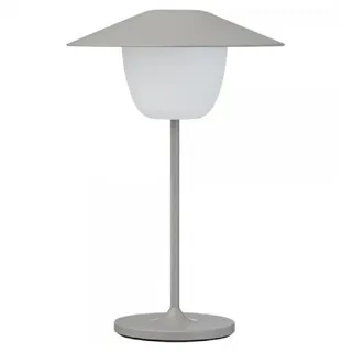 BLOMUS Mobile LED-Leuchte Aluminium Kunststoff Metall H 21,0 cm D 14,0 cm 1 Stück grau