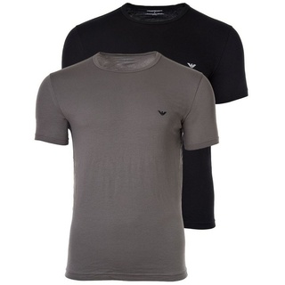 Emporio Armani T-Shirt Herren T-Shirt 2er Pack - Crew Neck, Rundhals bunt|grau|schwarz XL (X-Large)