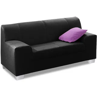 2-Sitzer DOMO COLLECTION "Amando zeitlos & modern, komfortabel, Breite 142", schwarz, B:142cm H:74cm T:79cm, Microfaser PRIMABELLE (100% Polyester);Kunstleder SOFTLUX;Struktur( 90% Polyester, 10% Polyacryl);NaturLEDER ( echtes Rindsleder, Sofas, in vielen Bezugsvarianten, auch in Leder