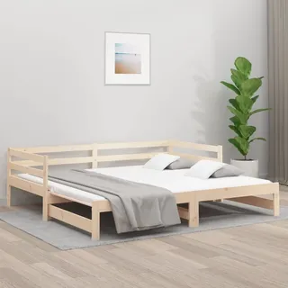Homgoday Holz Tagesbett mit Lattenrost, 193,5 x 181 cm, für Gästezimmer und Wohnzimmer Model814654
