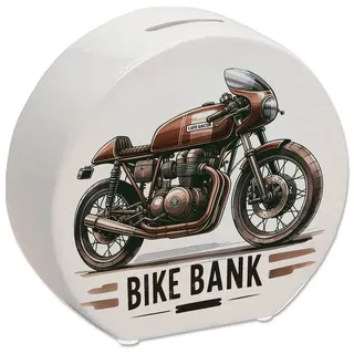 speecheese Spardose Cafe Racer Motorrad Spardose mit Spruch Bike Bank