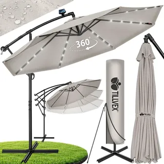 tillvex Ampelschirm Ø 300 cm Taupe