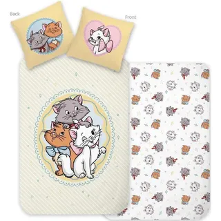 Procos, Kinderbettwäsche, Disney Klassischer Katzen-Aristokraten-Bettbezug (140 x 200 cm)