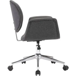 vidaXL Drehbarer Esszimmerstuhl Stoff grau 6er Set