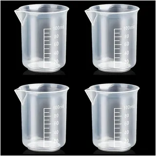 LuxusKollektion Messbecher Messbecher 100ml 4er Set Kunststoff Mini