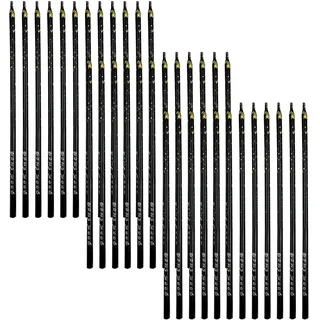 36Stk Schwarz-Gold Geburtstagskerzen, Lange Bleistift Kuchenkerzen für Deko | Elegante Hochzeitskerzen, Party-Deko Paraffinwachs, Schwarz-Gold Punkt Kerzen, Lange schlanke Kuchenkerzen