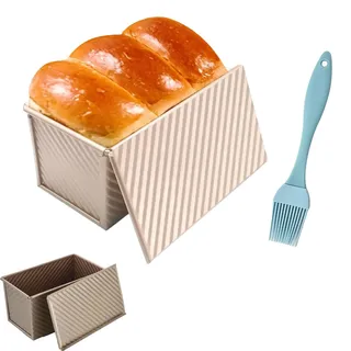 Eruceky Antihaft Brot Toastform mit Deckel, Toast Brot Backform Set, Geeignet zum Backen von Brot, Gebäck und Kuchen