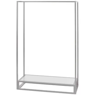 HR Direktverkauf GmbH Kleiderständer Kleiderständer "Construct" mit Ablage, Design-Garderobe, 1 große Ablage silberfarben