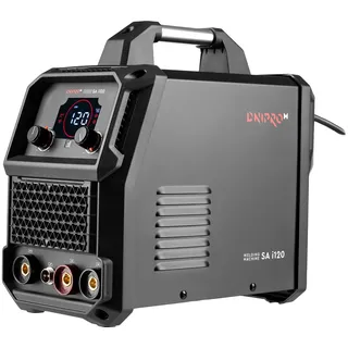 Dnipro-M Schweißgerät MIG FLUX MMA 120A LIFT TIG, Inverter-Schweißgerät gasfrei mit synergischer Steuerung, 230V, Hot-Start, Arc-Force, Anti-Stick, LED-Display, Fülldraht 0,8-1,0 mm. SA i120