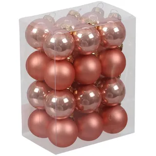 Annastore Weihnachtsbaumkugel Kleine Baumkugeln aus Glas Ø 2 cm/3 cm - Christbaumkugeln, Baumschmuck, Christbaumschmuck rosa Ø 2.5 cm