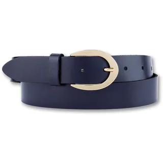 Bernd Götz Damengürtel Leder blau 110 cm