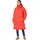 Damen Long Down Parka Rot M