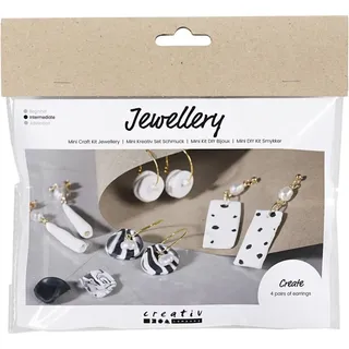 Creativ Company Mini Kreativ Set Schmuck Ohrringe schwarz weiß