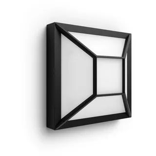 Philips Außenwandleuchte Aluminium 20,3 x 12 x 19 cm 12W schwarz