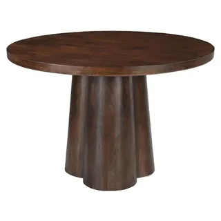 Livingfurn - Esstisch Brix Clubs 130cm - Mangoholz - Dunkelbraun