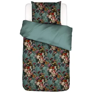 Essenza Bettwäsche Karli, Satin, 2 teilig, mit floralem Muster grün