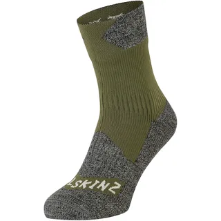 SealSkinz Unisex Wasserdichte Allwetter-socken Bircham Waterproof All Weather Ankle Sock, Olive/Grey Marl, M EU