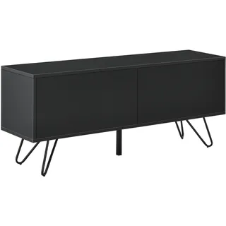 [en.casa] Bollebygd Lowboard 110x46,5x30 cm Schwarz Holzwerkstoff
