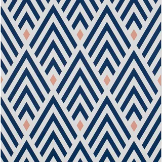 JOLIHOME Weiß und Blau Geometrische Selbstklebende Tapete Diamantstreifen Abziehen und Kleben Kontaktpapier Wandaufkleber Klebrige Rückseite Plastik Vinylfolie für Badezimmer Wasserdicht 44.5x500cm