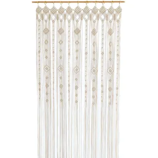 Osunnus Boho Großer Makramee Fenstervorhang Breiter Raumteiler Türvorhang 79x47 Zoll Lang Makramee Wandbehang Hintergrund für Bohemian Home Hochzeit Party Dekor Schleierkraut - 1 Panel XL