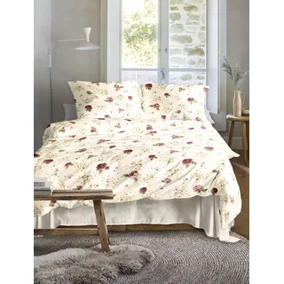IRISETTE Koala-J 8627 floral rot 140 x 200 cm + 70 x 90 cm