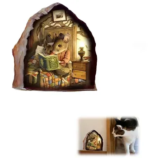 ZWWOGE 3D Wandaufkleber Set „Mausloch“ - Lustige & Realistische Wandtattoos für Kinderzimmer, Schlafzimmer & Wohnzimmer - Selbstklebende Deko, Niedliche Mäuse Motive