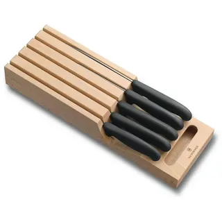 Victorinox Messerblock Victorinox Fibrox Schubladen-Messerhalter, 5-teilig, aus Buchenholz