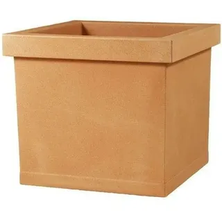 Quadratische Vase ''Liscio Classic'' für Blumen und Gartenpflanzen -40 cm / Antike