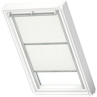 Velux Dachfenster-Kombirollo Plus DFD S08 1025S  (Farbe: Weiß/Weiß - 1025S, Farbe Schiene: Aluminium)