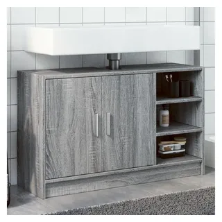 vidaXL Waschbeckenunterschrank Grau Sonoma 90x29x55 cm Holzwerkstoff
