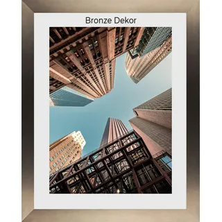 Bilderrahmen Diamond 40x90 cm Bronze Optik ideal für Diamond Painting mit 1mm antireflex Kunstglas