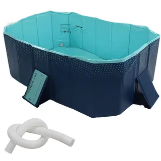 Faltbarer Swimmingpool, Nicht Aufblasbarer, Tragbarer, Auslaufsicherer, Zusammenklappbarer, übergroßer Badepool Für Kinder Und Erwachsene zu Hause Im Freien(1.6m)