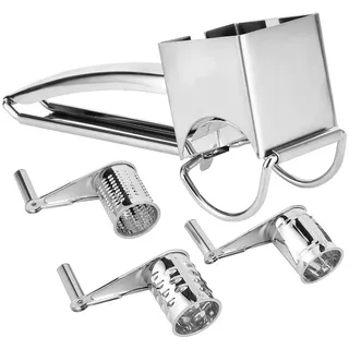 Parmesanreibe Kurbel, Käseereibe-Kit, Multifunktions-Käse-Shredder-Käseereibe aus Edelstahl, Hand Getaster, Drehbares Käseschneider-Schneidewerkzeug, 7,7x2,4x3,1 Zoll