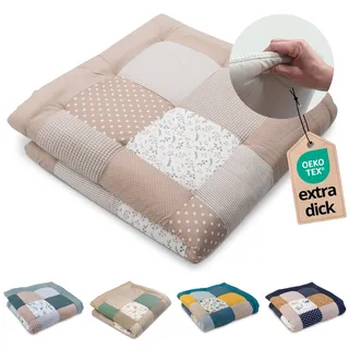 ULLENBOOM Krabbeldecke für Baby 120x120 cm – OEKO-TEX Materialien, Made in EU – Krabbeldecke Baby Gepolstert, Spieldecke, Krabbelmatte & Spielteppich