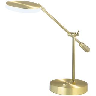 casa NOVA LED-Tischlampe BARI, Goldgelb - Metall - H 54 cm - Dimmbar