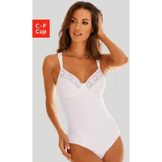 Nuance Body mit feinen Borten und Spitzeneinsatz weiß 105